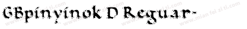 GBpinyinok D Reguar字体转换